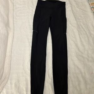 Lululemon fast and free leggings size 4 black